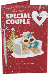 Boofles Sitting On Couch Special Couple Christmas card
