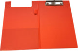 A5 Neon Orange Foldover Clipboard with Pen Holder