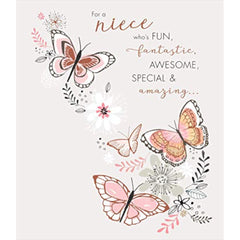 Niece Who's Fun, Fantastic, Awesome, Special & Amazing Niece Birthday Card
