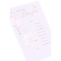 Light Pink Design Daughter Birthday Cards