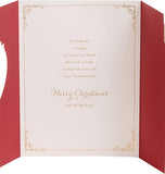 UK Greetings Christmas Card for Wife - Floral Love Heart Design