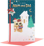Boofles Standing Outside the House Mam & Dad Christmas Card