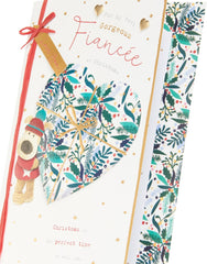 Boofle Embellished My Very Gorgeous Fianc�e Cuddly Cute Christmas Greeting Card