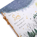 Traditional Winter Illustration Design Foxes Winter Scene Son Christmas Card