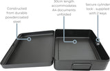 12 Inch Black Lockable Security Box with Bolt Down Kit