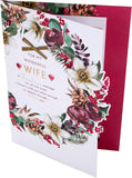 Traditional Wreath and Verse Design Wife Boxed Christmas Card