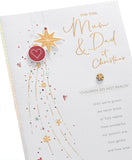 UK Greetings Christmas Card for Mum & Dad - Baubles Design
