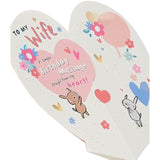 Pop-Up Heart Design Wife Birthday Card