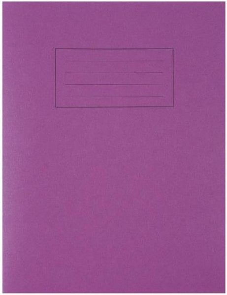 Silvine Exercise Book 229 x 178mm Ruled with Margin Purple