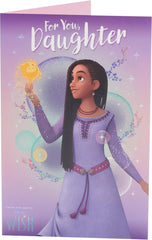 UK Greetings Disney Wish Birthday Card for Daughter - Asha Design