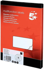 5 Star Office Multipurpose Labels Laser Copier Inkjet 14 per Sheet 105x42mm White 1400 Labels