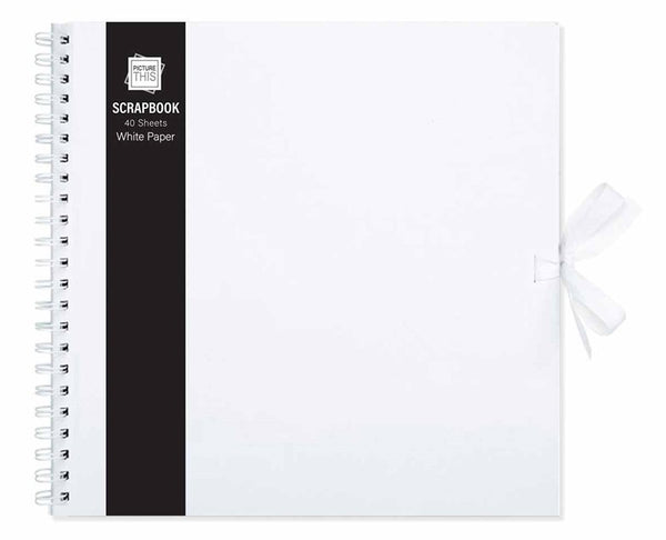 Large Scrap Book – 40 White Paper Sheets | Ideal for Crafts, School & Memories