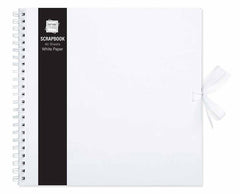 Large Scrap Book – 40 White Paper Sheets | Ideal for Crafts, School & Memories