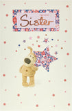 Boofle Birthday Card For Sister With Envelope - Lovely Design Holding A Big Star, Multi, 737947-0-1,137mm x 210mm