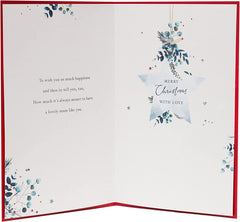 White Green Gold Mum Christmas Card
