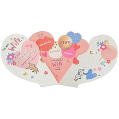 Pop-Up Heart Design Wife Birthday Card
