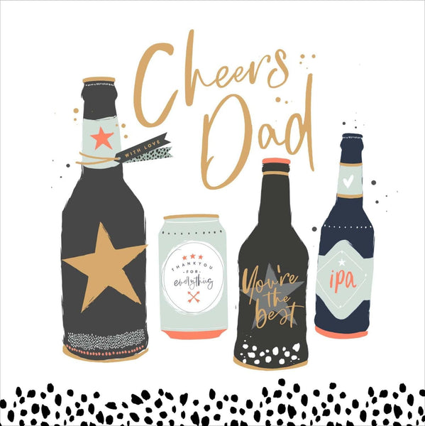 Cheers Dad Bottles Of Beer Dad Fathers Day Card