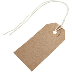 70 x 35mm Brown Strung Tag (Pack of 50)