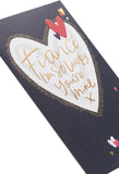 UK Greetings Valentine's Day Card For Fianc� - Large Heart Design