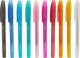 Helix Oxford Metallic Colour Pens - Pack of 10 | Smooth Gel Ink for Craft & Office Use