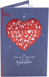 UK Greetings Valentine's Day Card For The One I Love - Stunning Red Heart Design