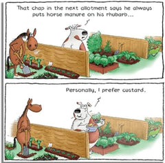 The Funny Farm Range - For Him/For Her - 'Manure on His Rhubarb, I Prefer Custard'