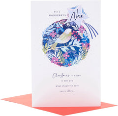 Christmas Card for Nan - Heartfelt Robin Design