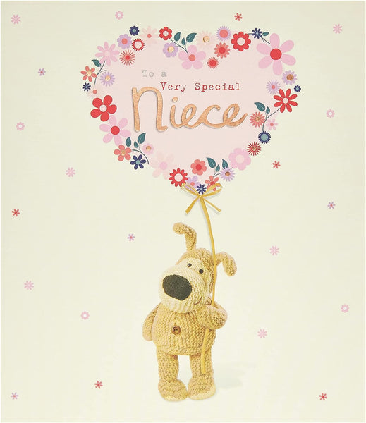 Boofle A Big Flower Balloon Design Niece Birthday Card
