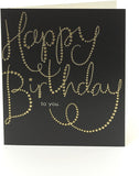 Golden Stars Happy Birthday To You Greeting Card
