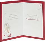 Husband Valentines Day Card With Envelope - Champagne Design