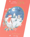 UK Greetings Christmas Card for Son - Snowy Robin Design
