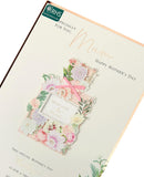 Mother's Day Card With Envelope - Pretty Perfume Design, White, 194x295mm