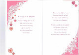 Birthday Card for Mum - 3D Effect on Cover and 8 Page Insert Flowers and Dress Design
