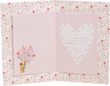 Boofle Birthday Card For Mum With Envelope - Cute Design And Large Bouquet Of Flowers, Multi, 737938-0-1
