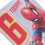 Marvel Spiderman 6th Birthday Card