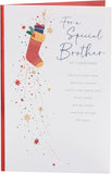 UK Greetings Christmas Card for Brother - Sentimental Design,Multi,149 mm x 229 mm