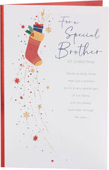 UK Greetings Christmas Card for Brother - Sentimental Design,Multi,149 mm x 229 mm