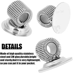 10 x Self Adhesive Metal Pen Holder Silver
