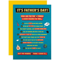 Hallmark Father's Day Card - Funny 'Top 10 Things' Design