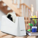 Rapesco 500 Heavy Duty Tape Dispenser & 2 x Tape Rolls - White