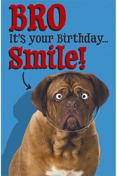 Funny Bog Smile Design Brother Birthday Card