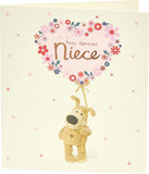 Boofle A Big Flower Balloon Design Niece Birthday Card
