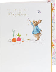 Peter Rabbit Birthday Card for Nephew