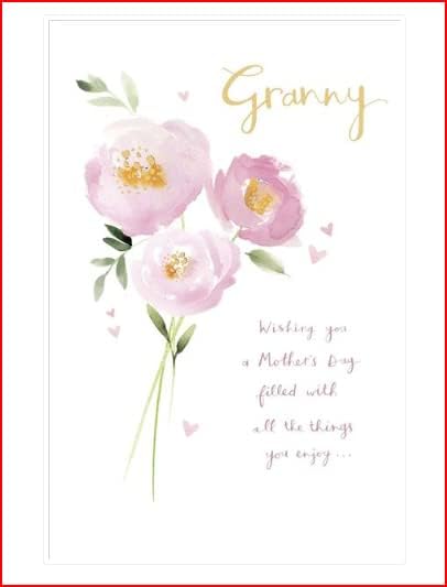 Flowers Design Granny Mother's Day Card