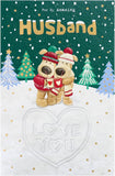 Boofle For My Amazing Husband Snowy Cuddle Bliss Cute Christmas Card