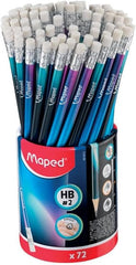 Nightfall Edition Graphite HB Pencils with Erasers – Box of 12 Premium Writing Pencils