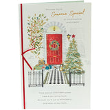 Front Door Scene Someone Special Christmas Card