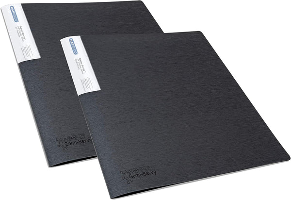 Rapesco Germ-Savvy™ Antibacterial A4 Flexible Slim Display Book 20 Pocket - Black (Pack 2)