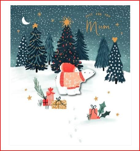Mum Polar Bears Christmas Card