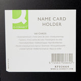 Q-Connect Polypropylene Black Name Business Card Holder 160 Card